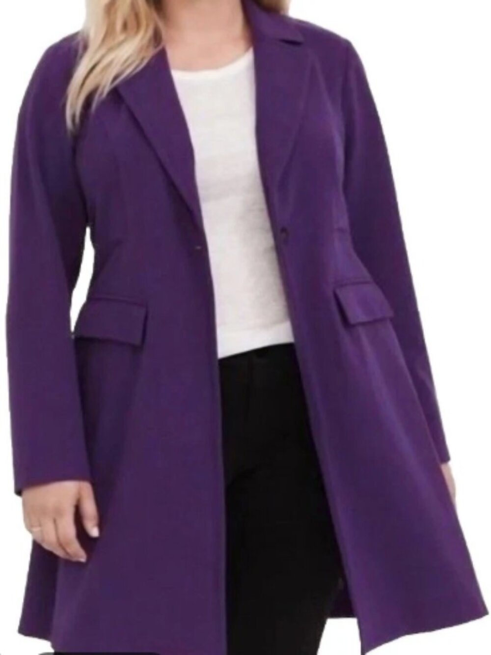 Torrid Purple Trench Coat Size O